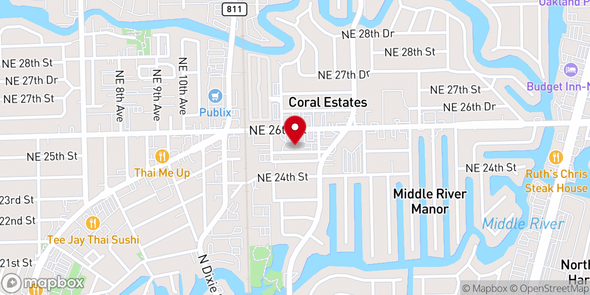 Map showing location of Our Lady of Guadalupe National Catholic Church