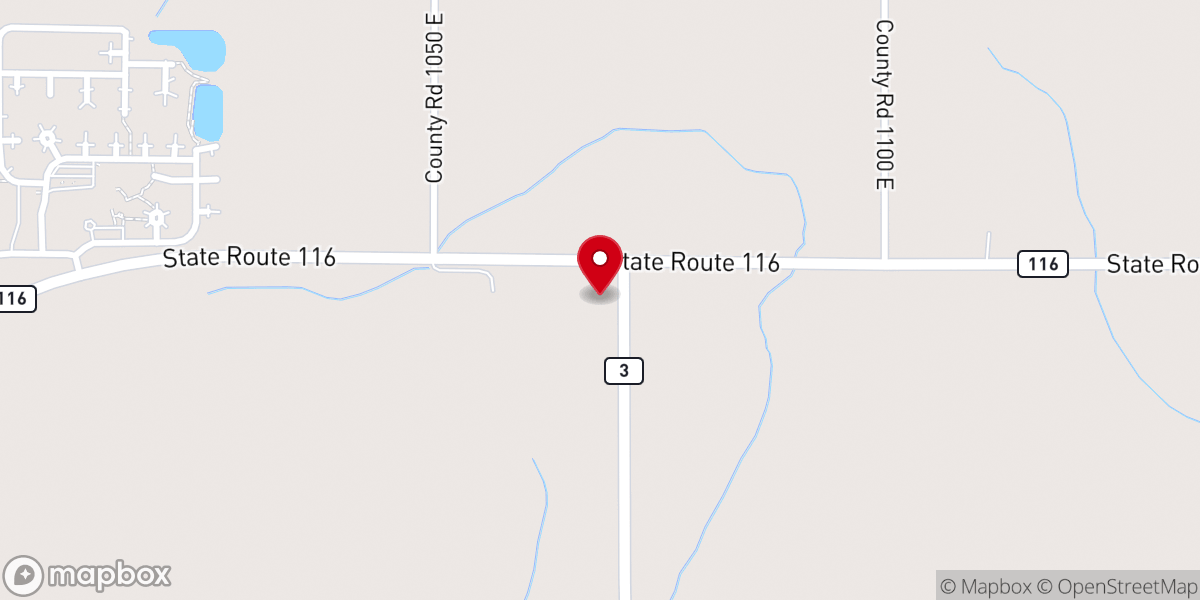 Map showing location of Metamora Mennonite Church