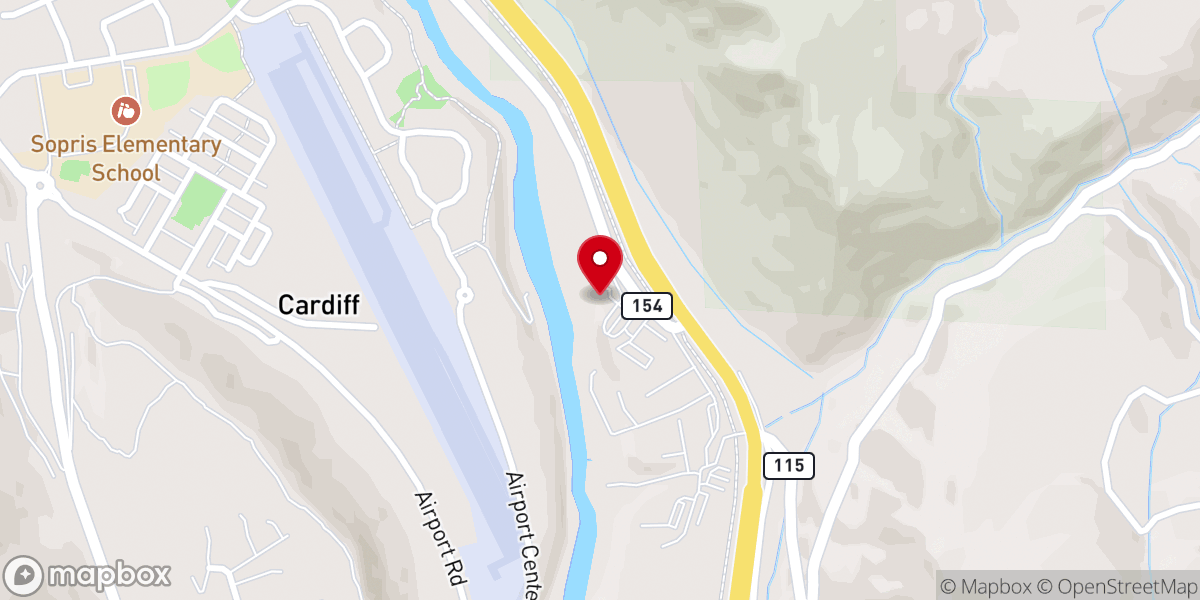 Map showing location of Mountain View Church Glenwood