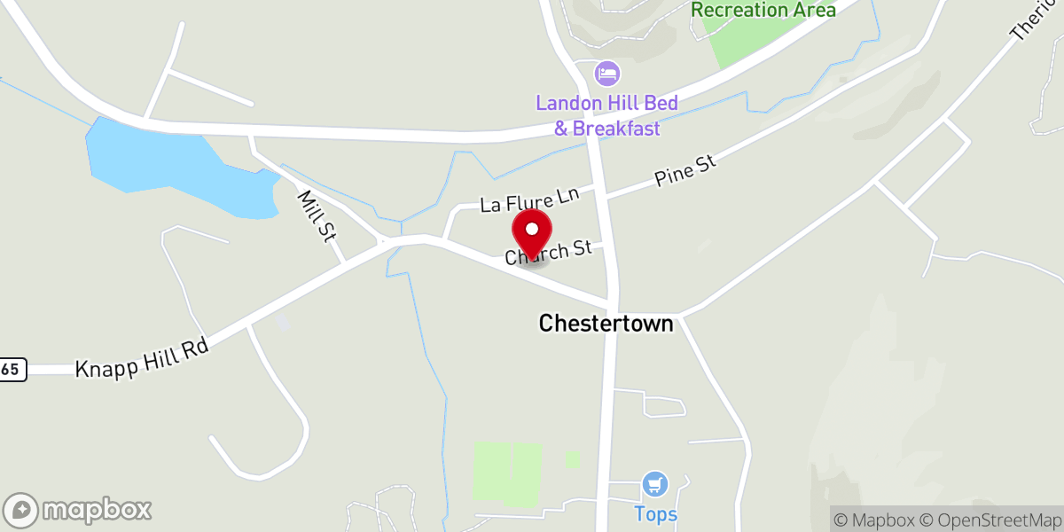 Map showing location of St. Isaac Jogues