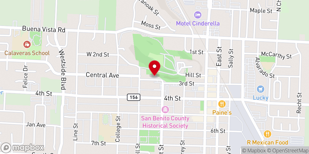Map showing location of Church of God of Prophecy