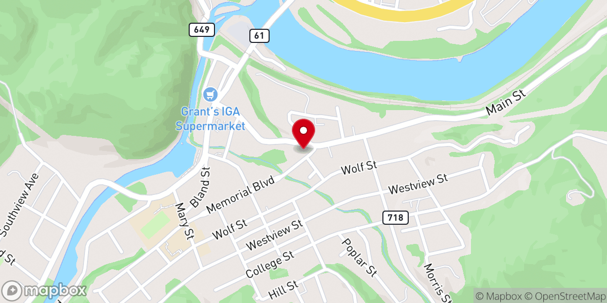 Map showing location of First United Methodist Church