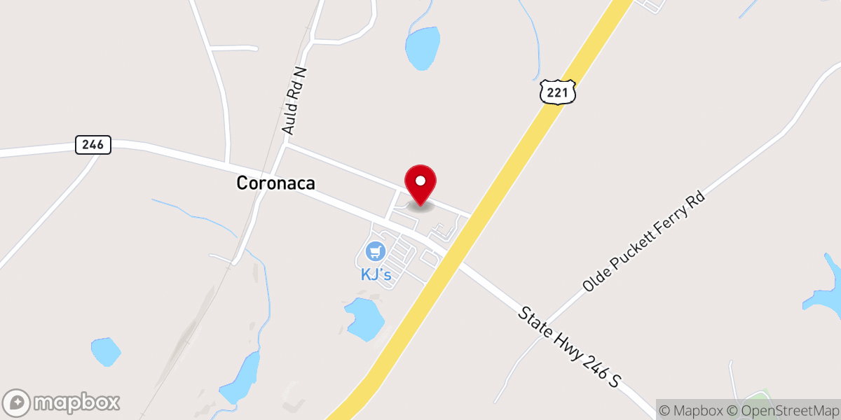 Map showing location of St. Mark UMC Coronaca Campus