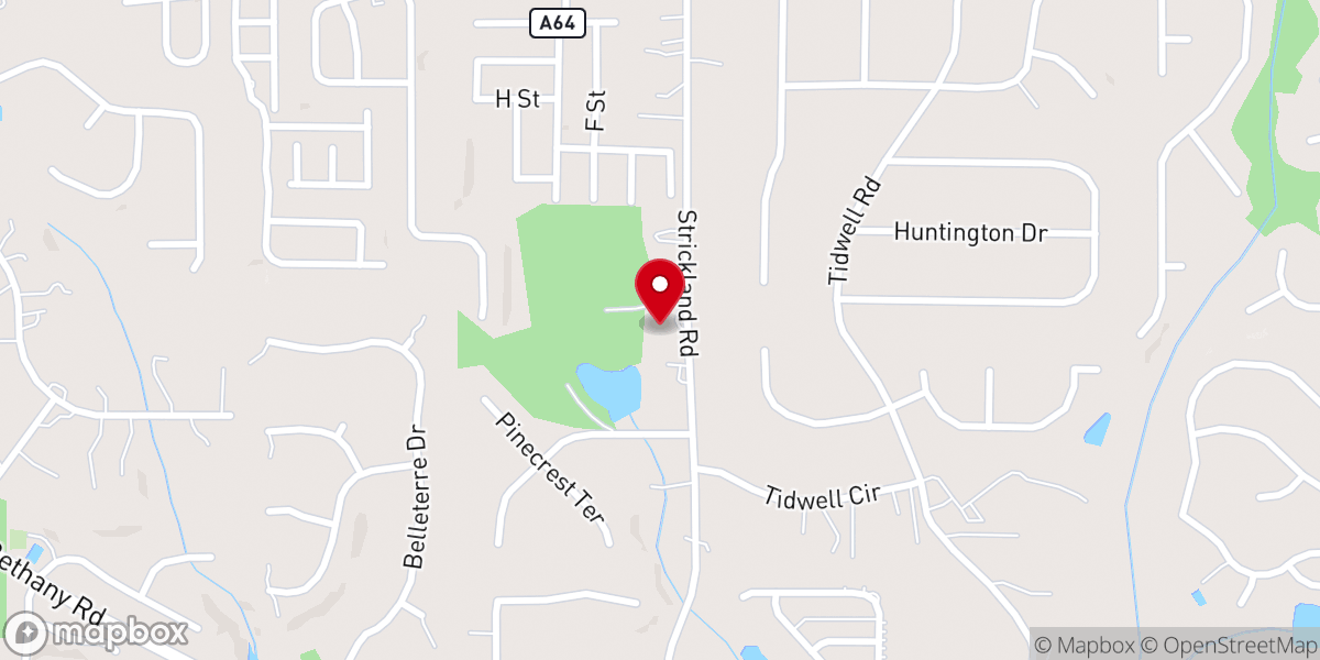 Map showing location of County Line Baptist Church
