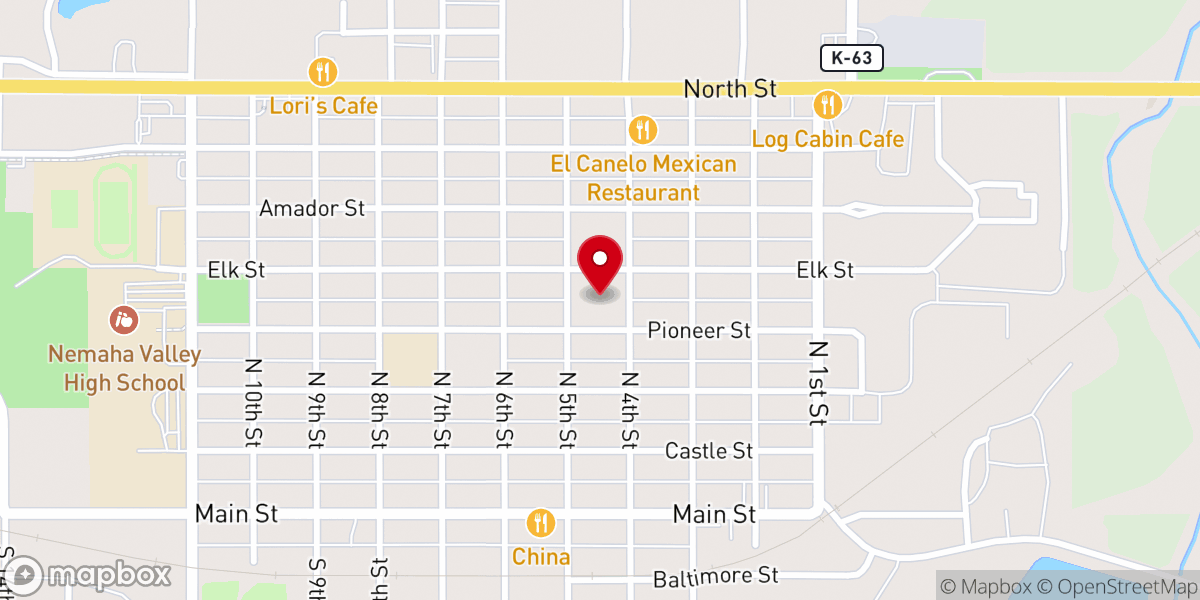 Map showing location of Saints Peter and Paul Catholic Church, Seneca