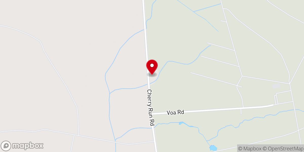 Map showing location of Piney Grove Church