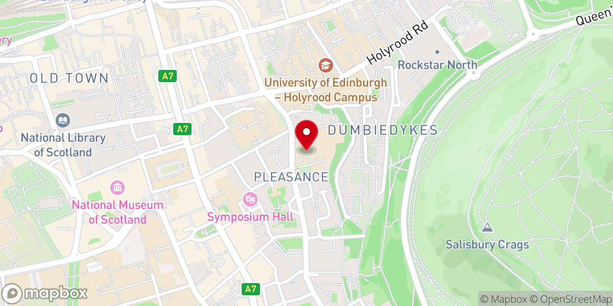 Map showing location of EUSA, Quaker Meeting House
