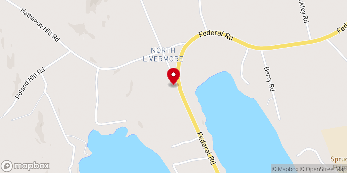 Map showing location of North Livermore Baptist Church