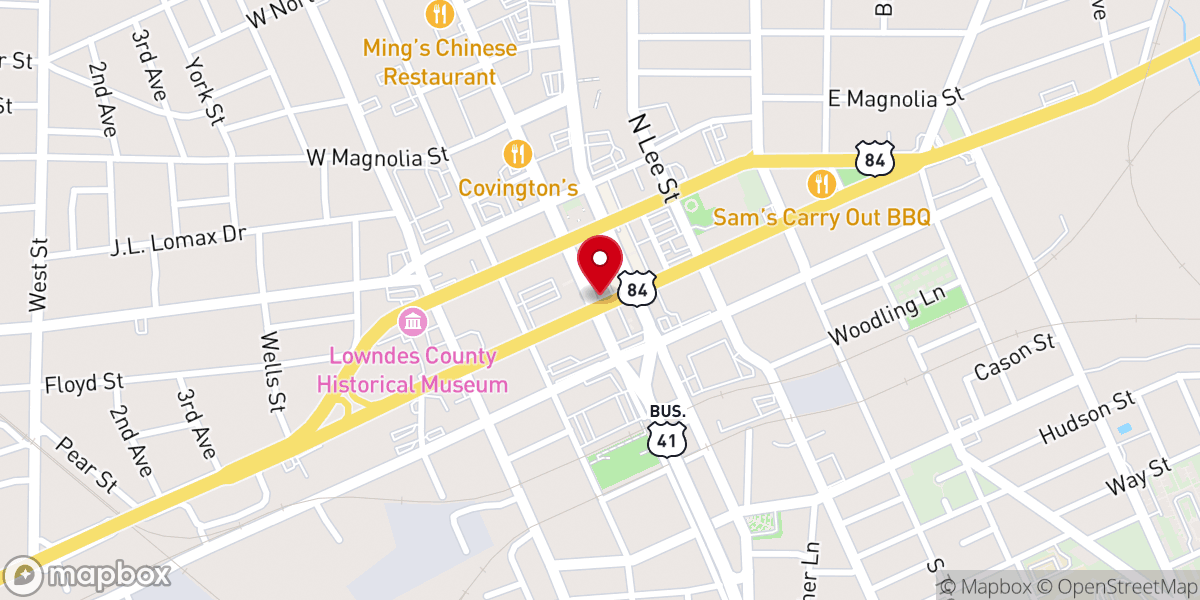 Map showing location of The Patterson in Valdosta