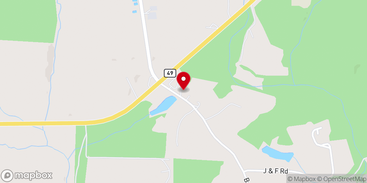 Map showing location of Taylor Grove Church