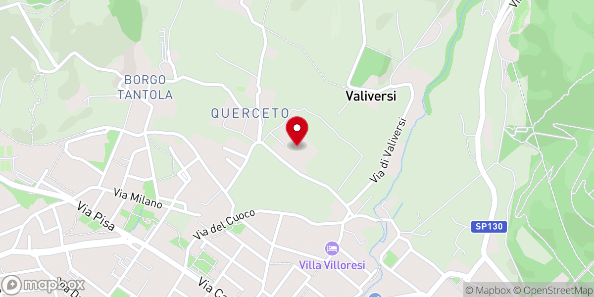 Map showing location of Monastero di San Domenico a Querceto