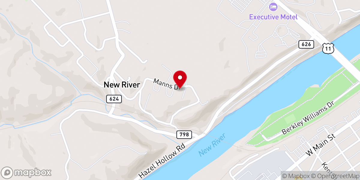 Map showing location of First Missionary Baptist Church