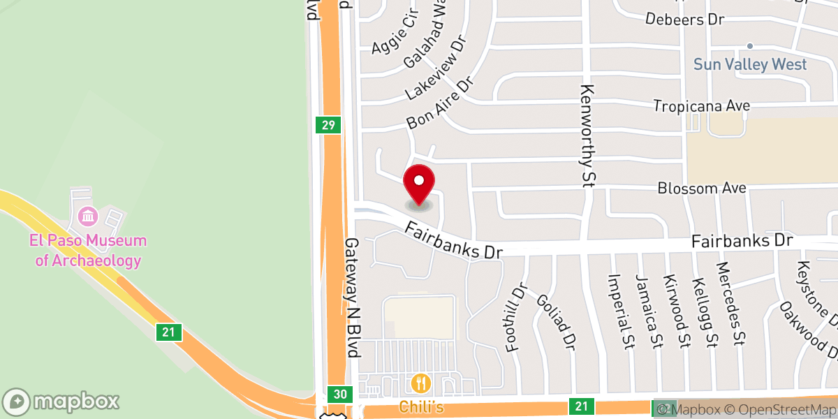 Map showing location of CT Worship