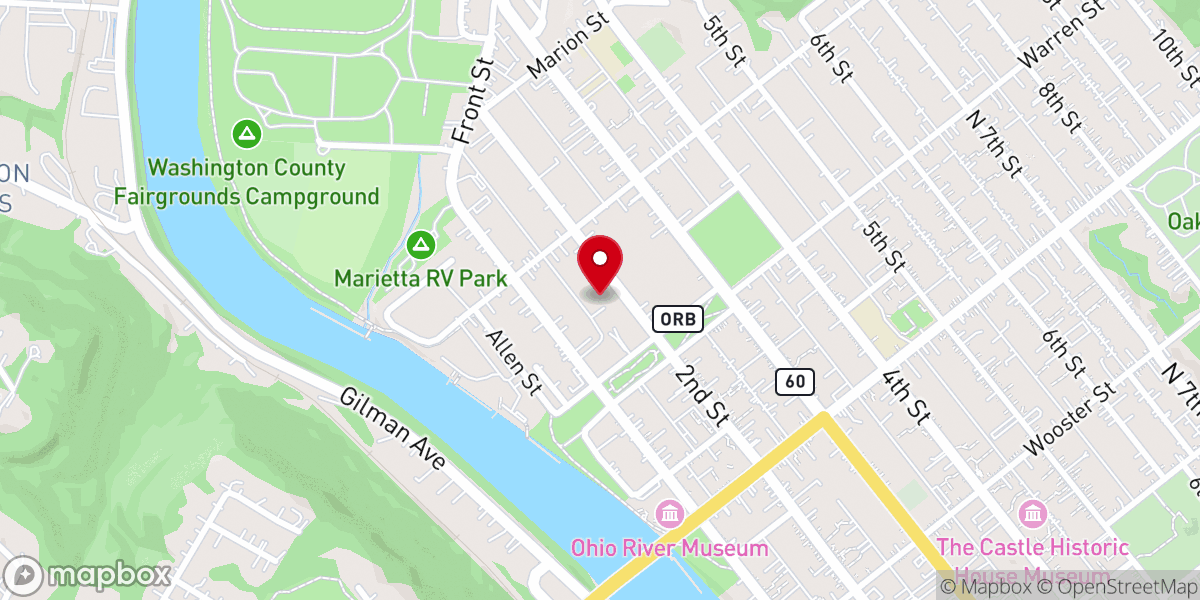 Map showing location of The Second Street Church of Christ