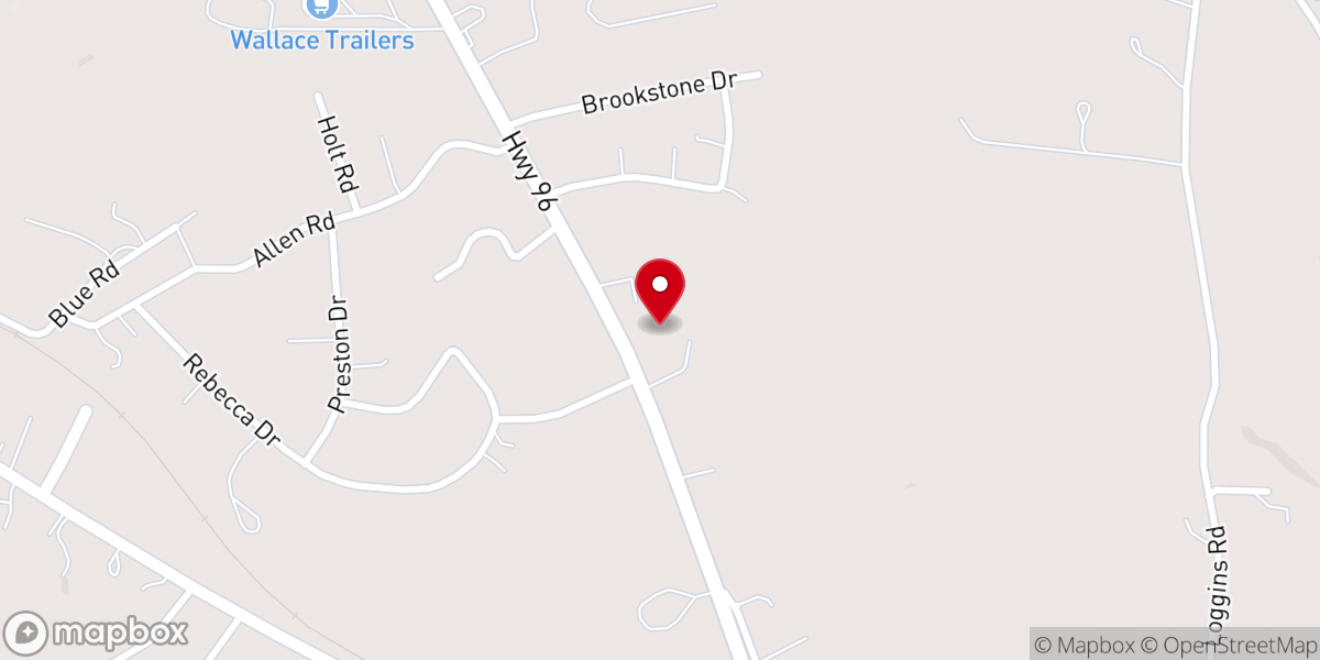 Map showing location of First Free Will Baptist Church