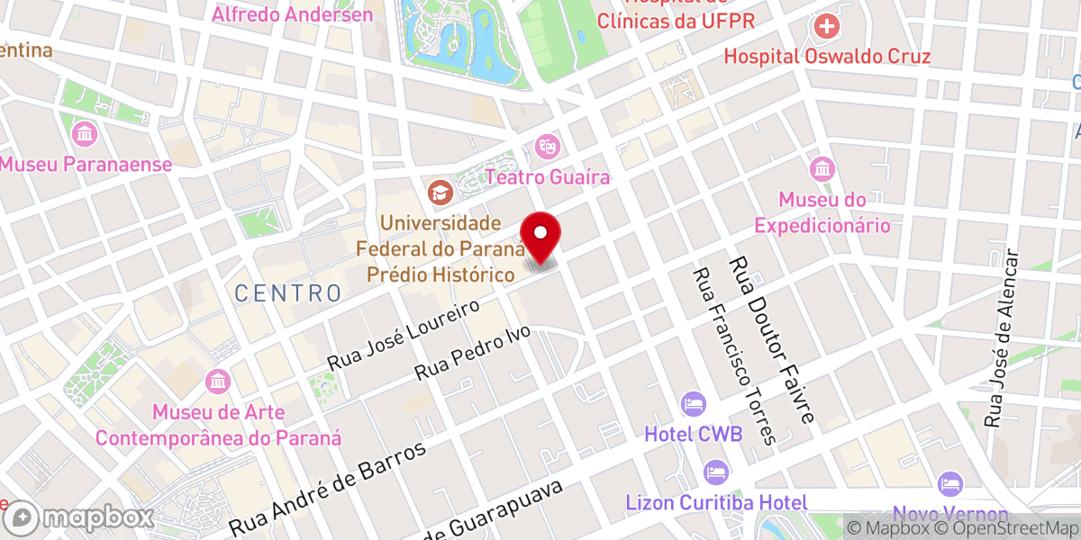 Map showing location of Centro Evangelístico Cristo para as Nações