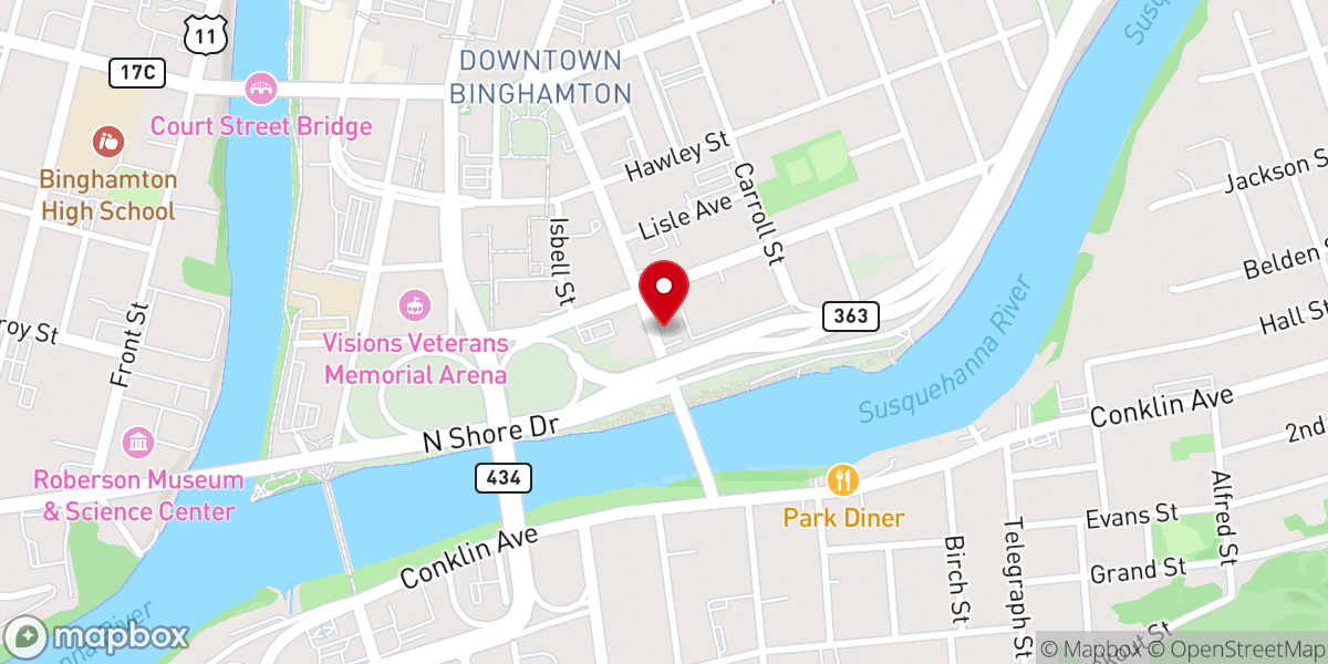 Map showing location of Crossroads of Life Church