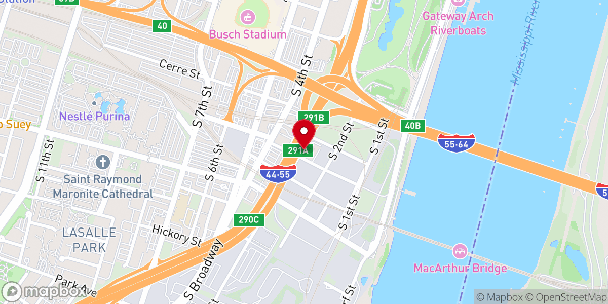 Map showing location of St. Mary of Victories Catholic Church