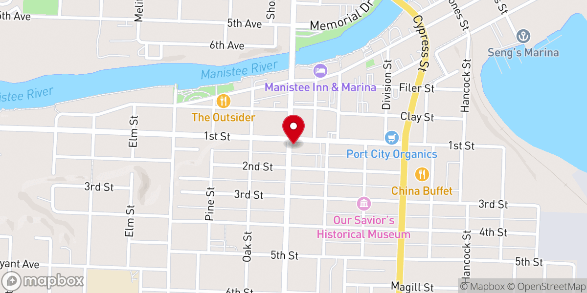 Map showing location of Ramsdell Regional Center for the Arts