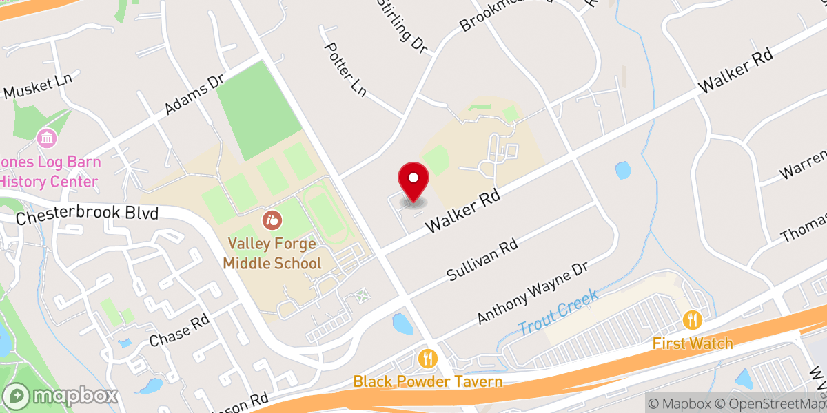 Map showing location of Greater Philadelphia Center for Spiritual Living