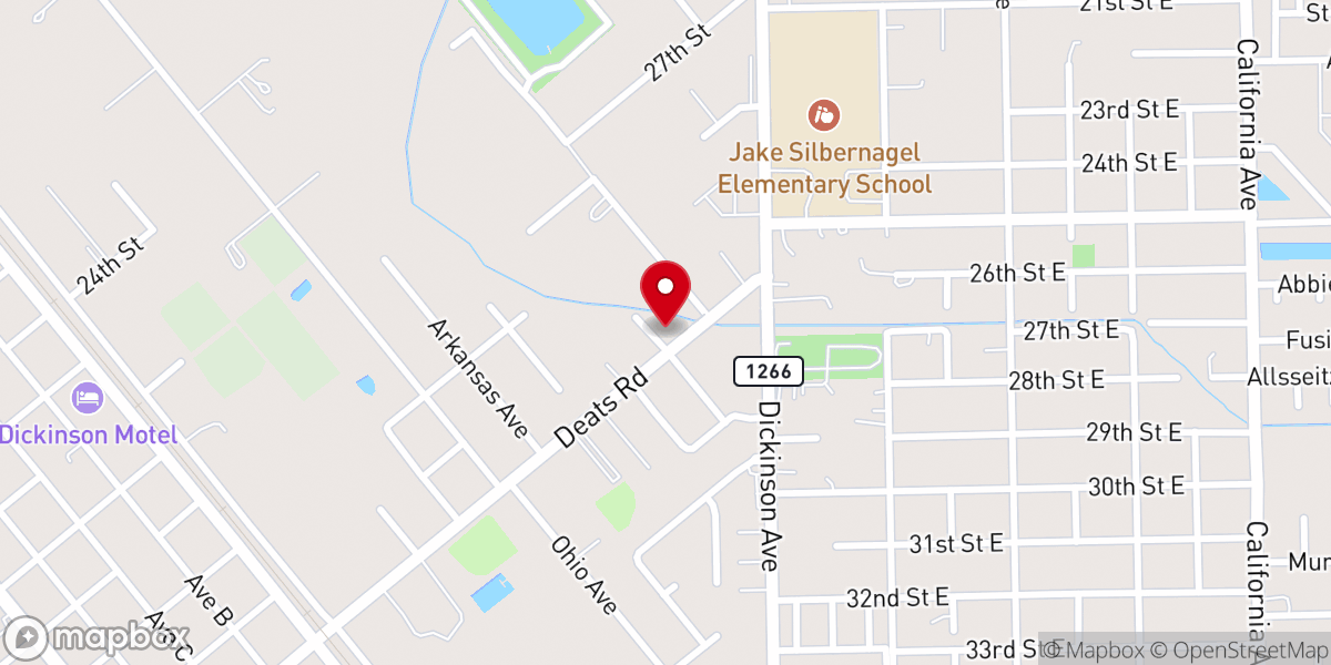Map showing location of Bethel Evangelistic Church