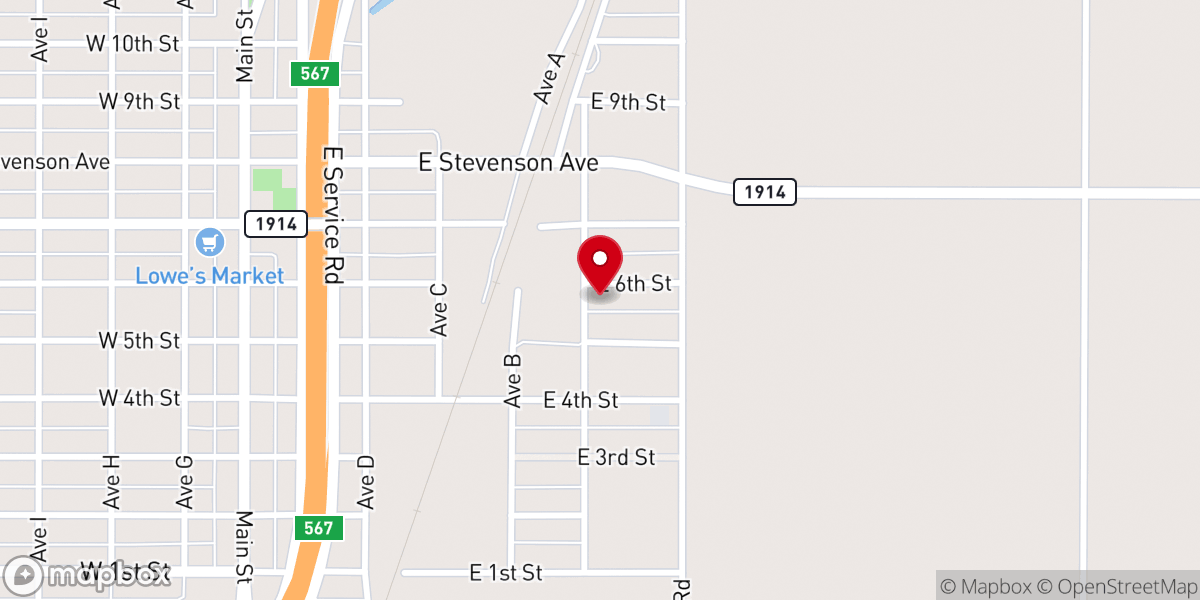 Map showing location of Jerusalem Community Baptist Church