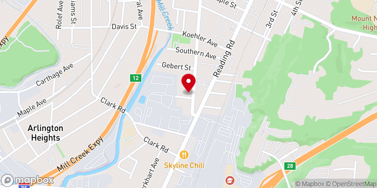 Map showing location of First Southern Baptist Church