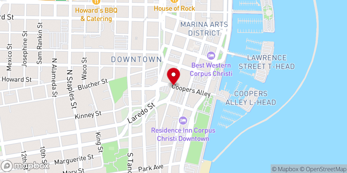 Map showing location of Gulf of America Harbor Ministries
