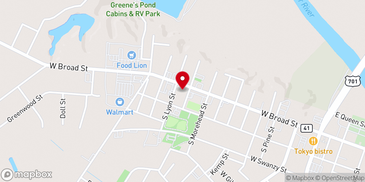 Map showing location of Trinity Methodist Church