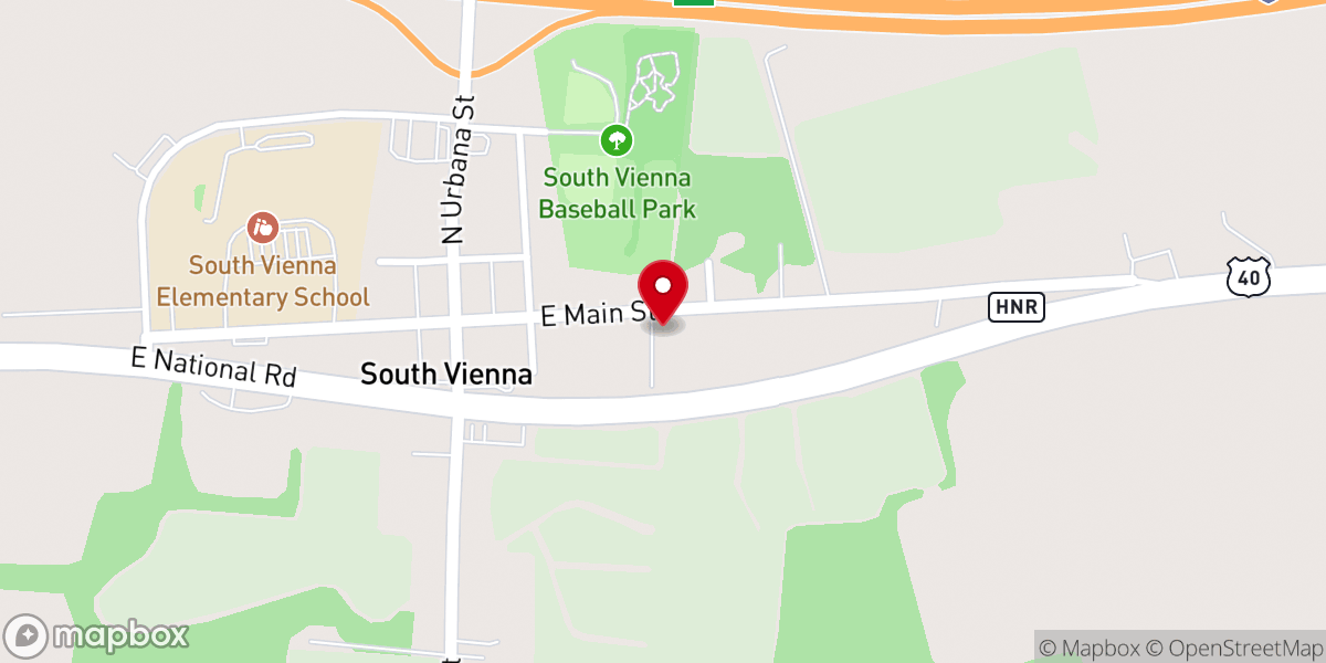 Map showing location of United Church of South Vienna