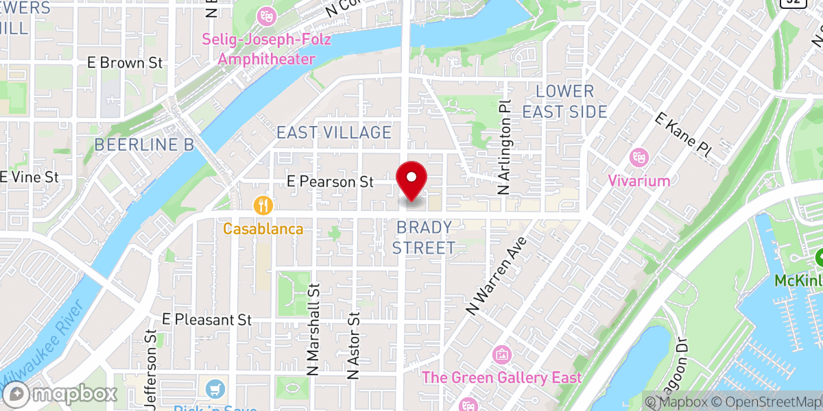 Map showing location of Saint Hedwig Catholic Church