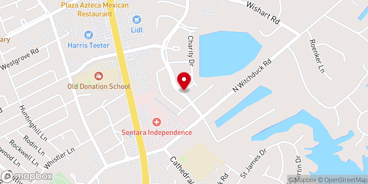 Map showing location of Agape Bible Fellowship