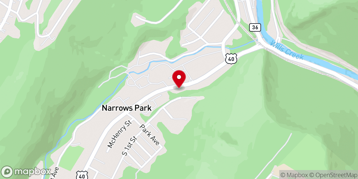 Map showing location of Park Place United Methodist