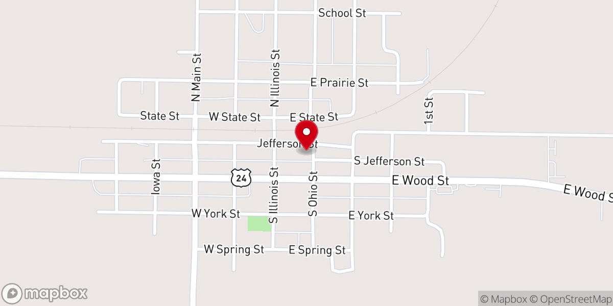 Map showing location of Community For Christ Assistance Center - Food Distribution Center