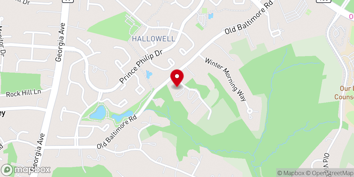 Map showing location of Faith Presbyterian Church