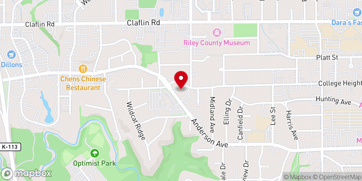 Map showing location of College Heights Baptist Church