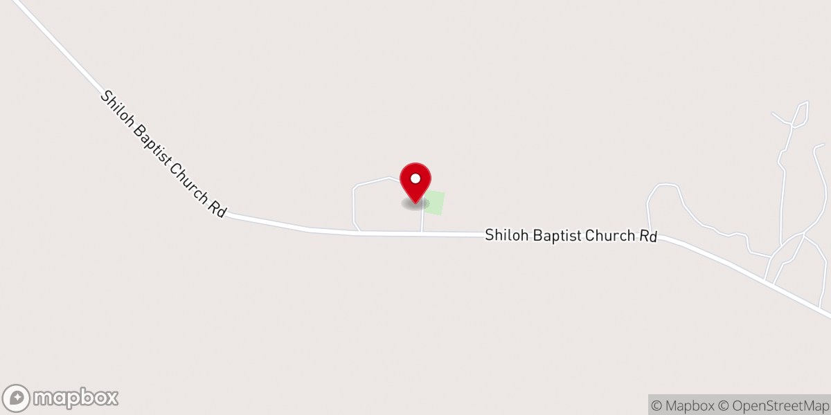 Map showing location of Shiloh Church