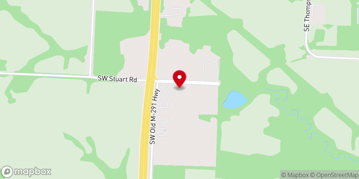 Map showing location of Log Creek Church