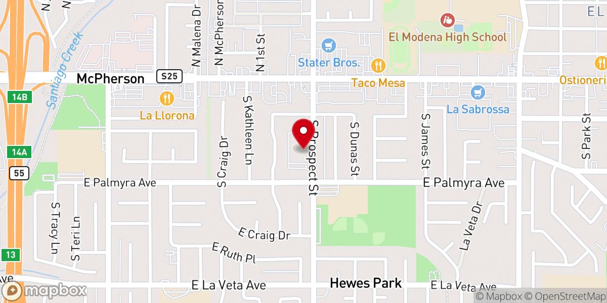 Map showing location of Revive Covenant Church