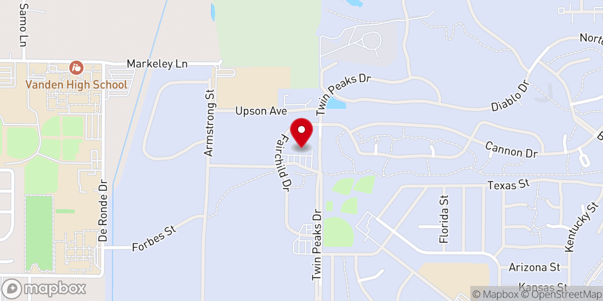 Map showing location of Twin Peaks Chapel