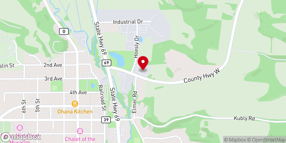 Map showing location of New Glarus Brewing Company