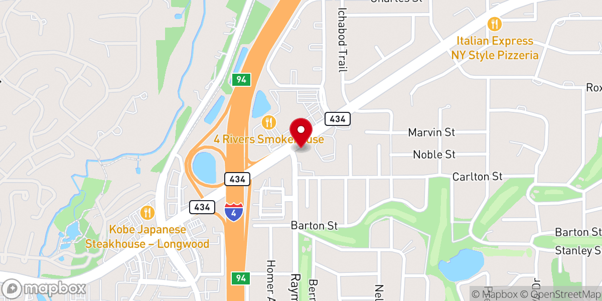 Map showing location of Sanlando United Methodist Church