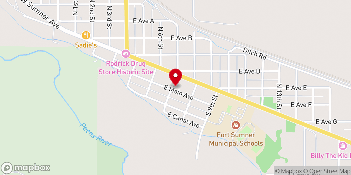Map showing location of Saint Johns Episcopal Church