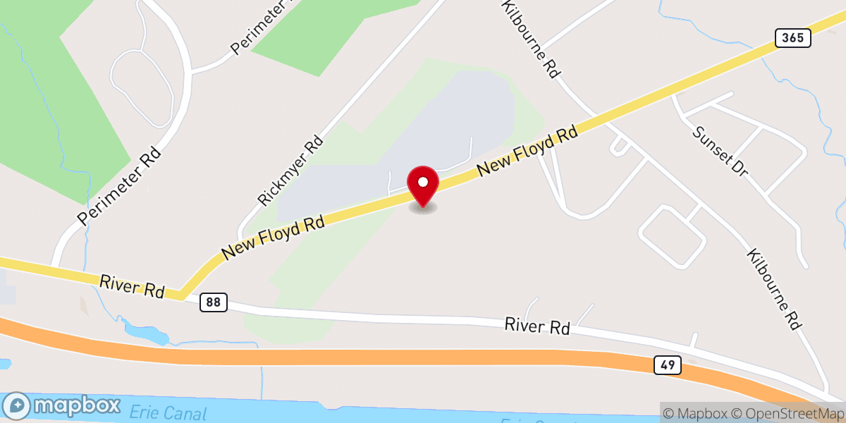 Map showing location of Skyline Baptist Church