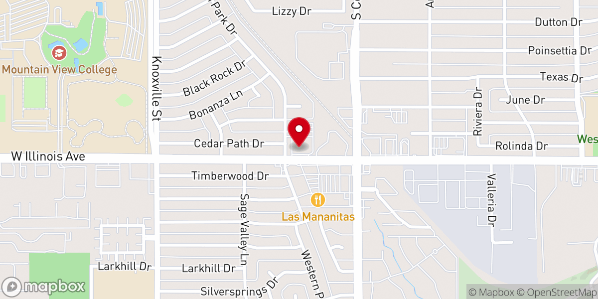 Map showing location of Nuestra Señora Del Pilar Catholic Church