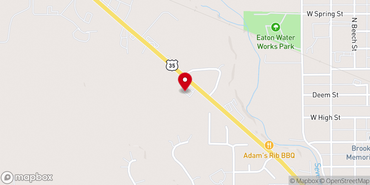 Map showing location of The Church of Christ at Eaton