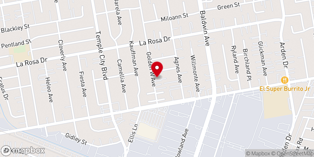 Map showing location of First Chinese Baptist Church San Gabriel Valley