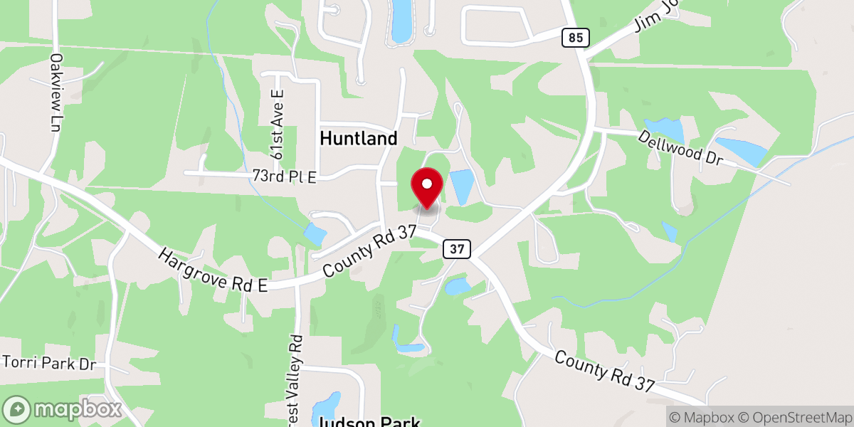 Map showing location of Fairview Church
