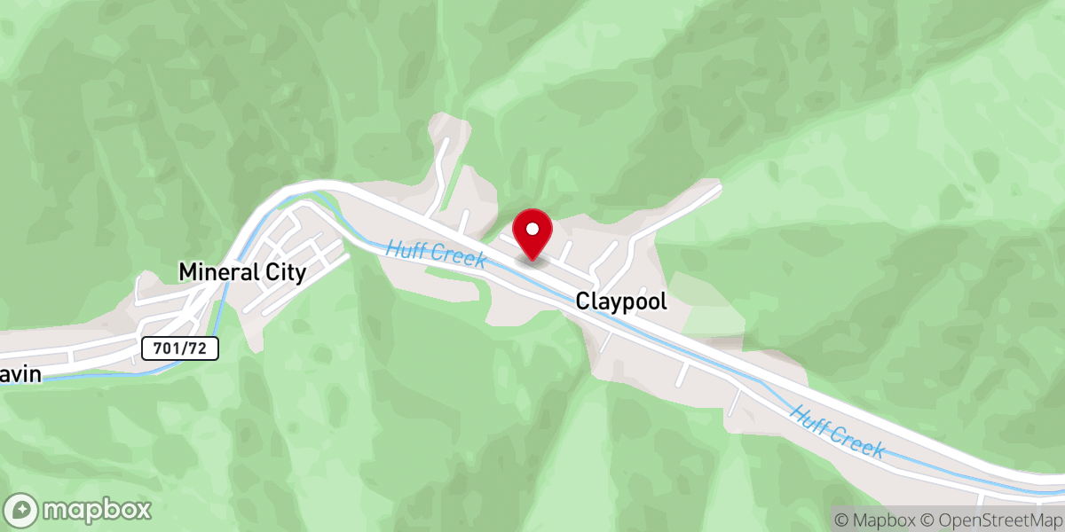 Map showing location of Davin Baptist Church
