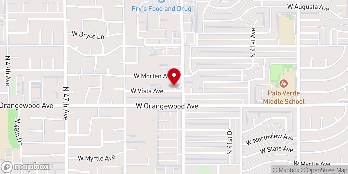 Map showing location of Trinity Mennonite Church